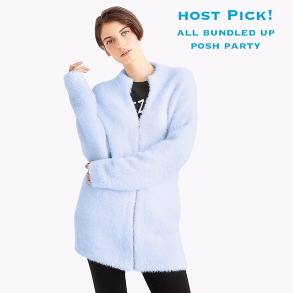 NWT J Crew Point Sur Fuzzy Jacket Cardigan